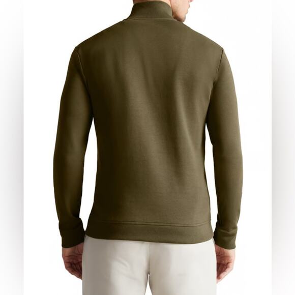 Ted Baker Antram Half Zip Funnel Neck Pullover Sweater in Khaki Green XXL NWT - Picture 5 of 11